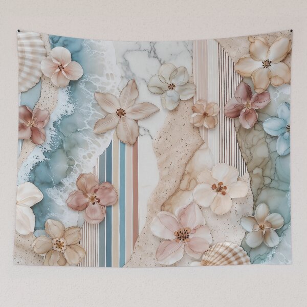 Item preview, Abstract Floral Nautical Collage designed and sold by SolaoLab.