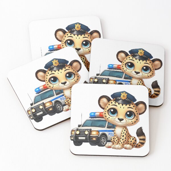 Item preview, Cute Police Cheetah Officer Kids Design designed and sold by LunaPixelStudio.