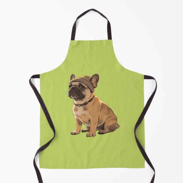 Item preview, Hipster French Bulldog Beanie Art | Vintage Cozy Dog Illustration designed and sold by Cherrydora.