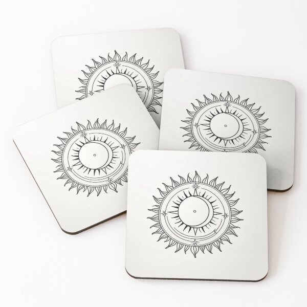 Item preview, Sun and Moon Line Art Symbol | Minimal Celestial Sacred Geometry Design designed and sold by Visualynx.