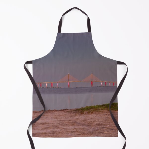 Item preview, The Sunshine Skyway Bridge rises gracefully against the night sky, illuminated in a striking display of color and light designed and sold by EyezWatchin.