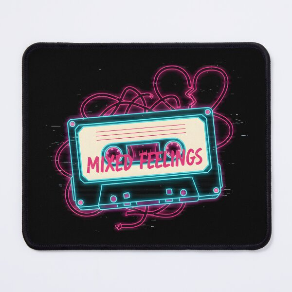 Item preview, Mixed Feelings Retro Neon Cassette Design with Heart designed and sold by Fuechse.