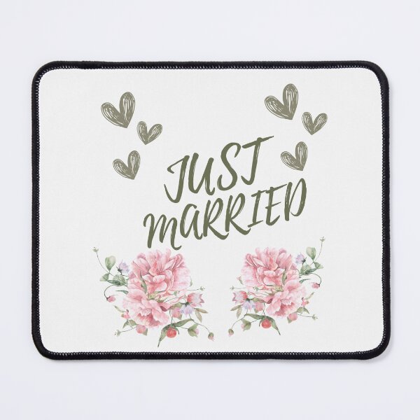 Item preview, Just Married Floral Wedding Card designed and sold by LILY ROSE.