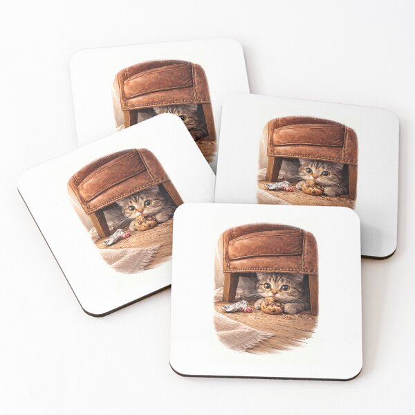 Item preview, The Sweet Stash Cat – Cozy Mischief Illustration designed and sold by LovelyCatGalaxy.