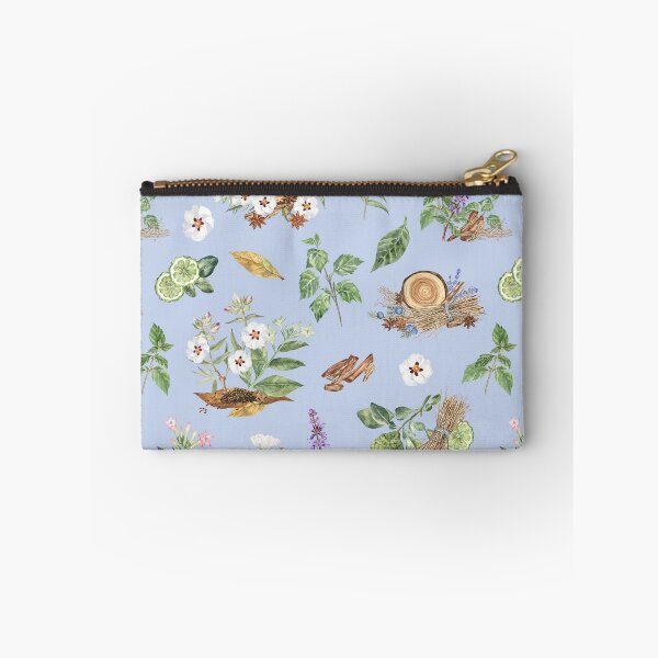 Item preview, Fragrant Plants Botanical Pattern on Blue designed and sold by Flowersforbear.