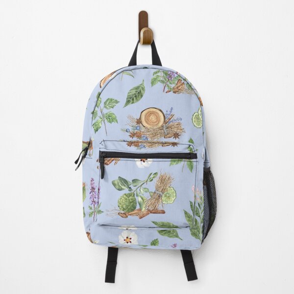 Item preview, Fragrant Plants Botanical Pattern on Blue designed and sold by Flowersforbear.
