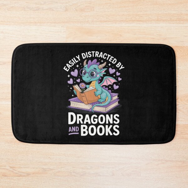 Item preview, Easily Distracted By Dragons And Books designed and sold by malhanasbih.