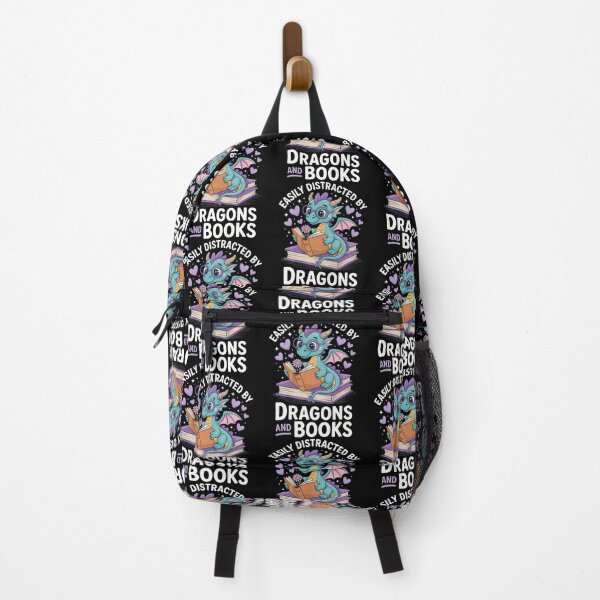 Item preview, Easily Distracted By Dragons And Books designed and sold by malhanasbih.