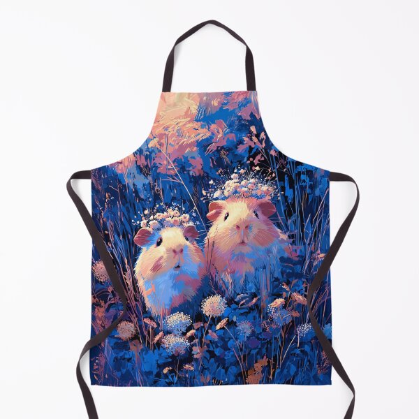 Item preview, Dreamy Guinea Pigs in a Blue Meadow designed and sold by Alice-Dreamy-Prints.