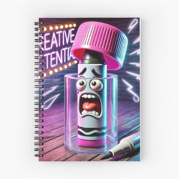 Item preview, CREATIVE POTENTIAL” — terrified marker trapped in a glass jar designed and sold by ComedyInkFactor.