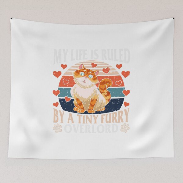 Item preview, My Life Is Ruled By A Tiny Furry Overlord For Cat Lovers designed and sold by artcultreone.