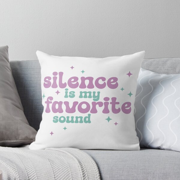 Item preview, Lilac & Teal 'Silence Is My Favorite Sound' Typography – Quiet Is Power designed and sold by RealLifeMerchies.