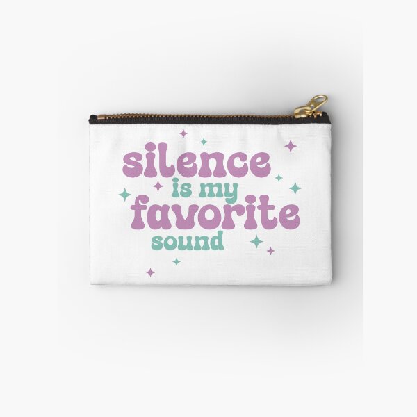 Item preview, Lilac & Teal 'Silence Is My Favorite Sound' Typography – Quiet Is Power designed and sold by RealLifeMerchies.