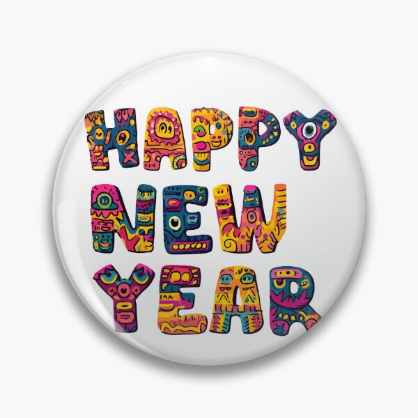 Item preview, Happy New Year Colorful Typography Illustration designed and sold by DesignArtist.ia.
