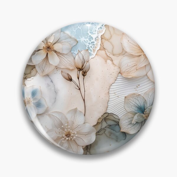 Item preview, Abstract Blue and Beige Floral Nautical Collage designed and sold by SolaoLab.
