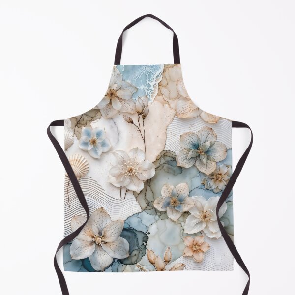 Item preview, Abstract Blue and Beige Floral Nautical Collage designed and sold by SolaoLab.