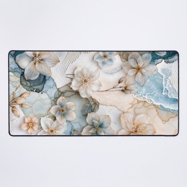 Item preview, Abstract Blue and Beige Floral Nautical Collage designed and sold by SolaoLab.