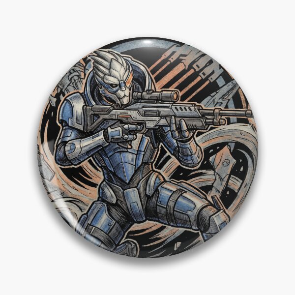 Item preview, Garrus Vakarian Mass Effect Turian Sniper Archangel Normandy Calibrations Loyalty Mission Shepard Fan Art Portrait Poster T-Shirt Sticker Print Gift designed and sold by Senpaiwaves.