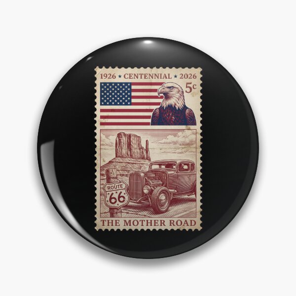 Item preview, Route 66 Centennial Monument Valley Hot Rod - Vintage Stamp designed and sold by G350.