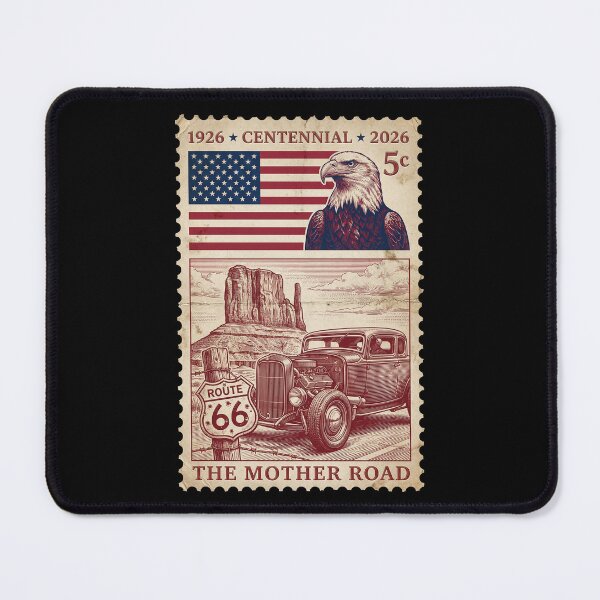 Item preview, Route 66 Centennial Monument Valley Hot Rod - Vintage Stamp designed and sold by G350.