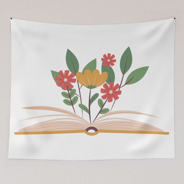 Item preview, Colorful Wildflowers Growing From Open Book designed and sold by ArtByRahim.