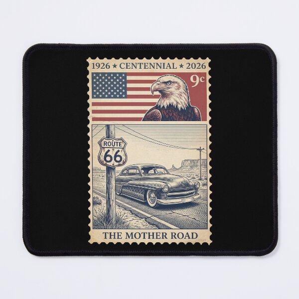 Item preview, Route 66 Centennial 1950s Classic Sedan - Vintage Stamp Graphic designed and sold by G350.
