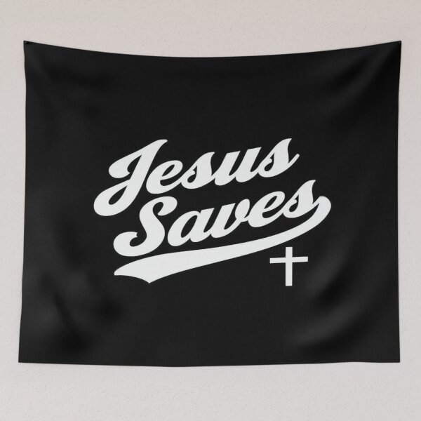 Item preview, Bold "Jesus Saves" Christian Cross Design – Faith-Based Typography for Shirts, Posters & Gifts designed and sold by Bright Nest Studio.
