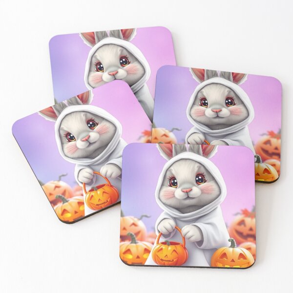 Item preview, Cute Ghost Bunny Holding Pumpkin – Soft Halloween Aesthetic Shirt designed and sold by ArmaanArts.