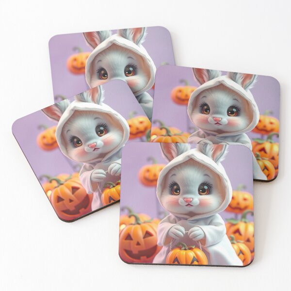 Item preview, Cute Bunny Ghost with Pumpkins – Cozy Halloween Animal T-Shirt designed and sold by ArmaanArts.