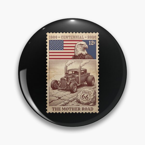Item preview, Route 66 Centennial Custom Hot Rod - Cracked Pavement Stamp designed and sold by G350.