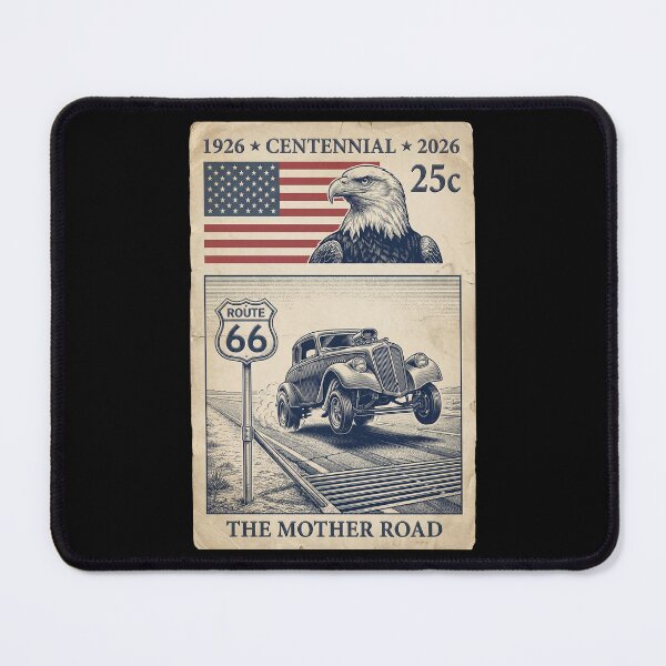 Item preview, Route 66 Centennial Hot Rod Wheelie - Vintage Drag Car Stamp designed and sold by G350.