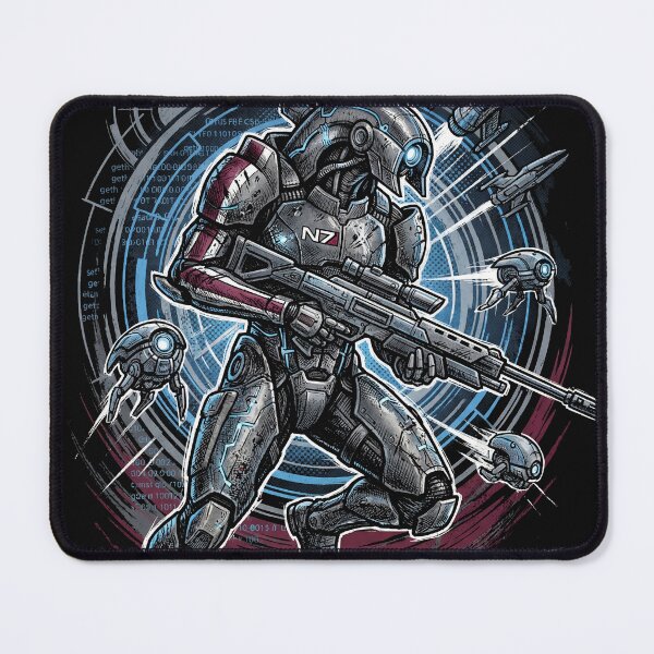 Item preview, Legion Mass Effect Geth Consensus Platform Mobile Unit Normandy Does This Unit Have A Soul Reaper Code Fan Art Portrait Poster T-Shirt Sticker Print Gift designed and sold by Senpaiwaves.