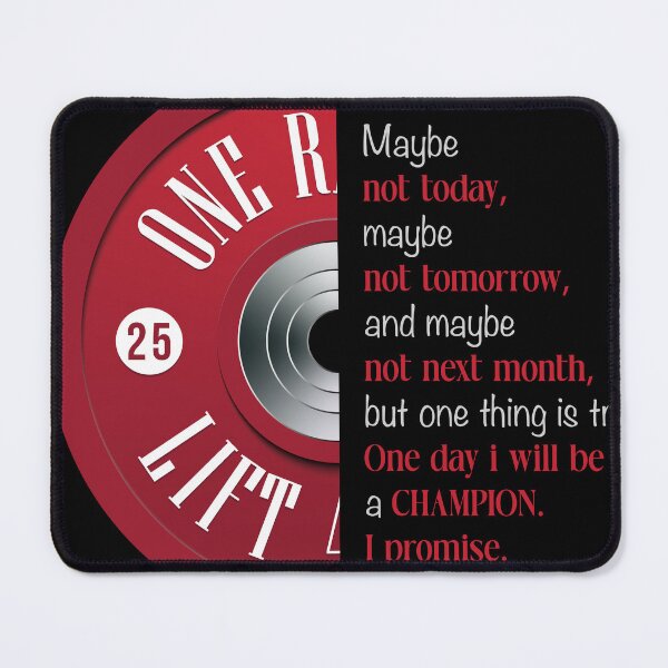 Item preview, One Day I Will Be a Champion – Weightlifting Motivation Poster designed and sold by 1RSN.