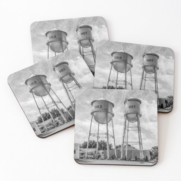 Item preview, Hot and Cold Water Towers Monochrome designed and sold by Debra Martz.