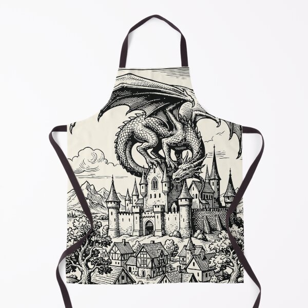 Item preview, Dragon Castle Vintage Medieval Dark Art Grimdark designed and sold by Y-Vibes.