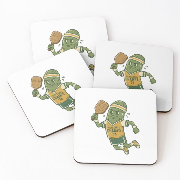 Item preview, Vintage Retro Pickleball Cucumber Character Vector Illustration Graphic designed and sold by DiNata.