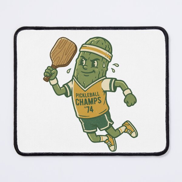 Item preview, Vintage Retro Pickleball Cucumber Character Vector Illustration Graphic designed and sold by DiNata.