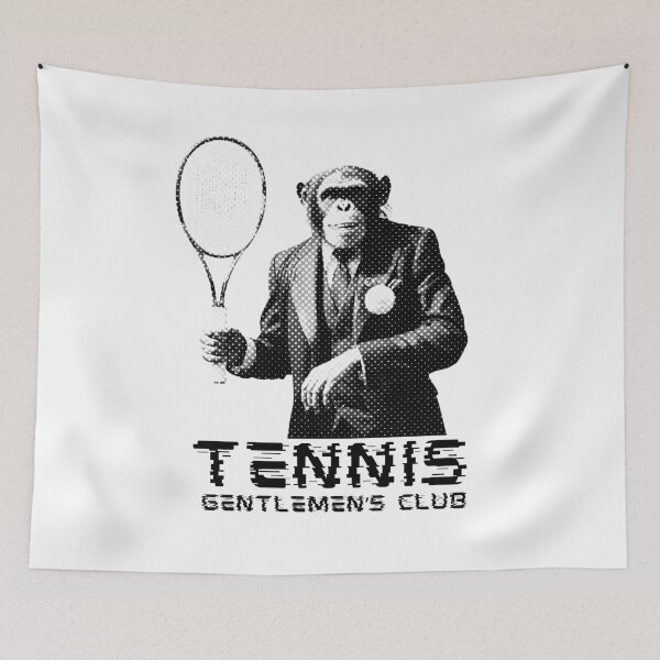 Item preview, Tennis Gentlemens Club Funny Gentleman Chimpanzee designed and sold by TrueArtsStore.