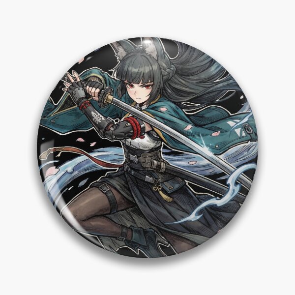 Item preview, Hoshimi Miyabi Zenless Zone Zero ZZZ Section 6 Chief Void Hunter Frost Anomaly Swordswoman Fox Ears Shimotsuki Stance Fallen Frost Polar Slash Fan Art Portrait Poster T-Shirt Sticker Gift designed and sold by Senpaiwaves.