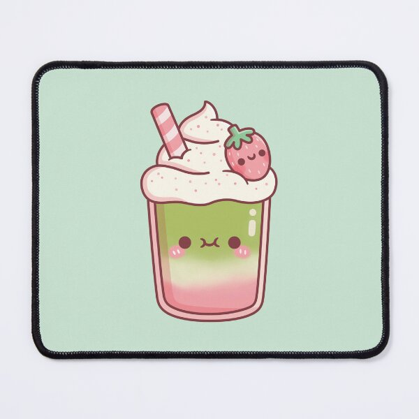 Item preview, Cute Iced Matcha Strawberry Latte designed and sold by rustydoodle.
