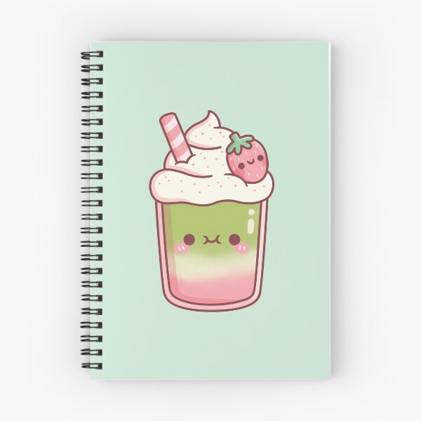 Item preview, Cute Iced Matcha Strawberry Latte designed and sold by rustydoodle.