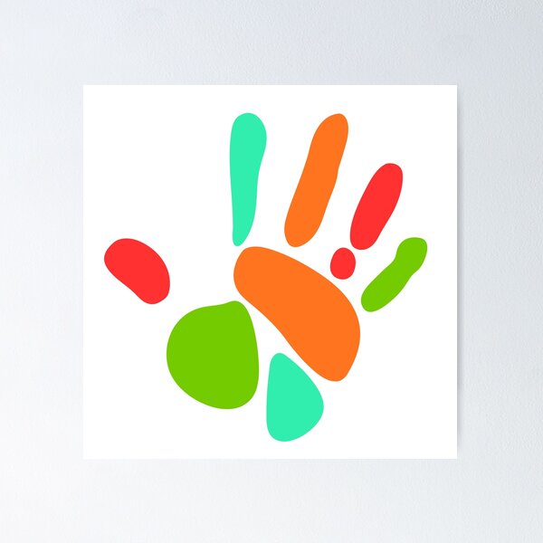 Item preview, Vibrant Abstract Multi-Color Handprint designed and sold by AlifUX-Market.