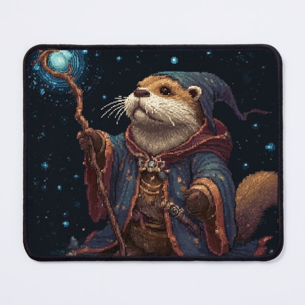 Item preview, Otter Wizard Pixel Art designed and sold by Kaos-Bit.