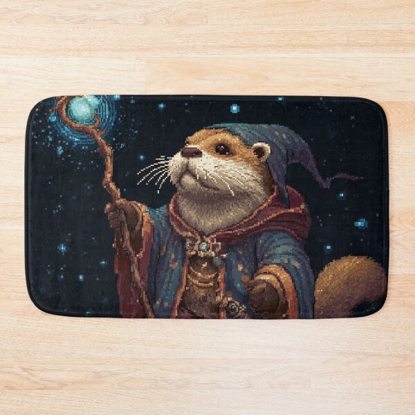 Item preview, Otter Wizard Pixel Art designed and sold by Kaos-Bit.