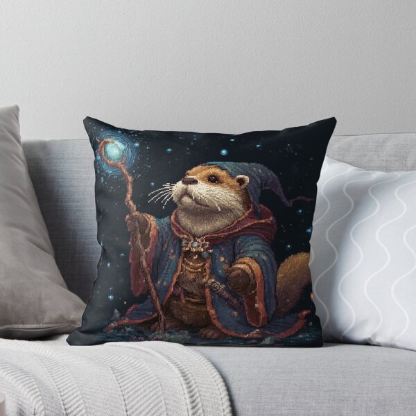 Item preview, Otter Wizard Pixel Art designed and sold by Kaos-Bit.