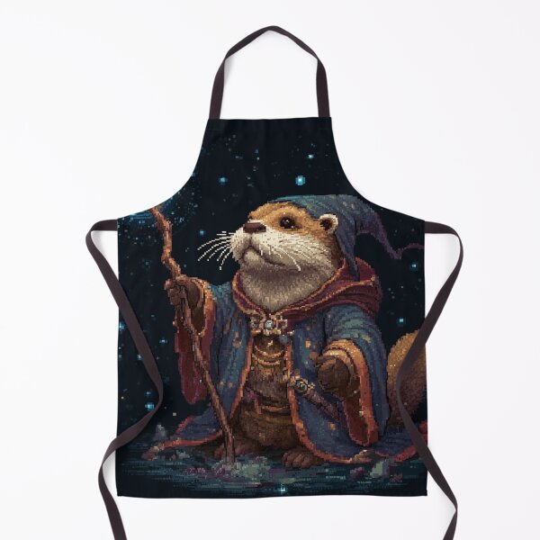 Item preview, Otter Wizard Pixel Art designed and sold by Kaos-Bit.