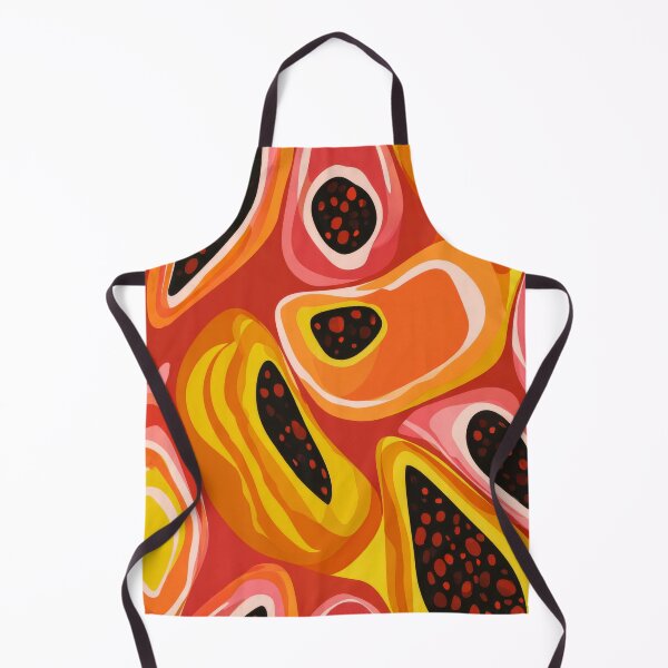 Item preview, Tropical Fruit Abstract Art – Warm Papaya Inspired Organic Shapes designed and sold by NewArt33.