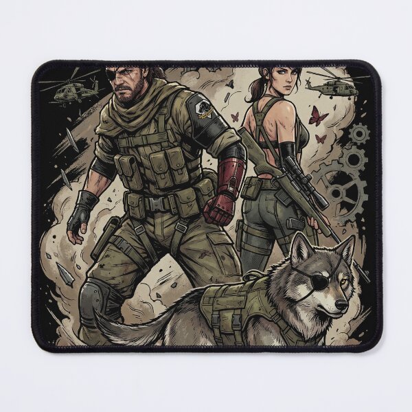 Item preview, Metal Gear Solid V Quiet Big Boss Venom Snake DD Diamond Dogs Sniper Wolf Parasite Unit Skull Face Fan Art Group Portrait Poster T-Shirt Sticker Print Gift designed and sold by Senpaiwaves.