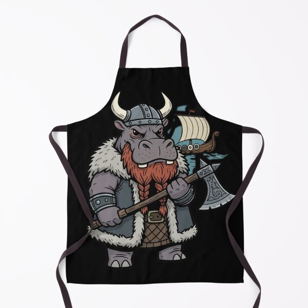 Item preview, Viking Hippo – Norse Warrior with Battle Axe designed and sold by RebellDancer.