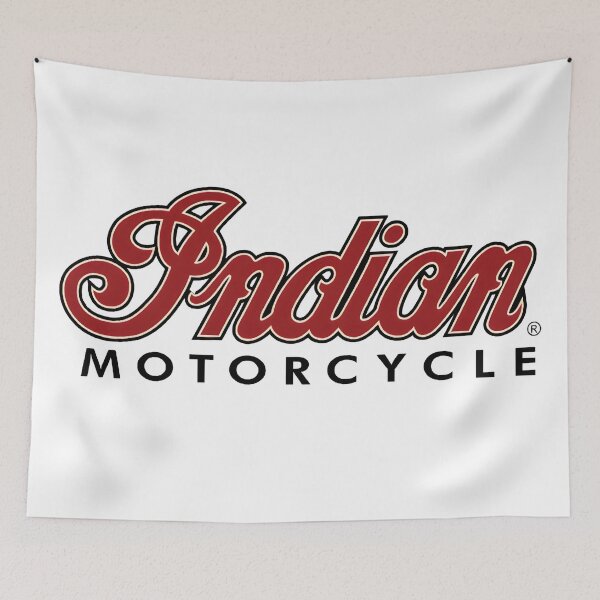 Item preview, Classic Indian Motorcycle Script Logo on White Background designed and sold by CharlieDesings.